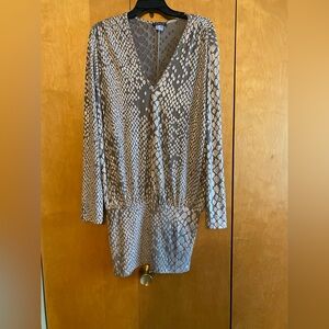 NWOT VENUS shimmer snake print mini dress